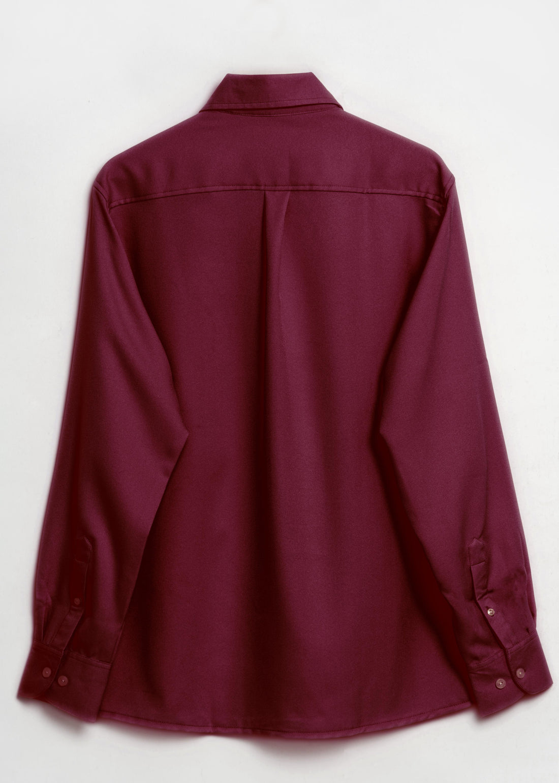 Burgundy Wine Textured Crepe Shirt