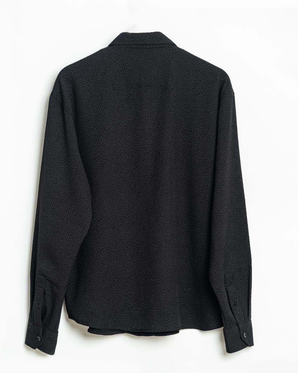 Black Crepe Oversized Shirt