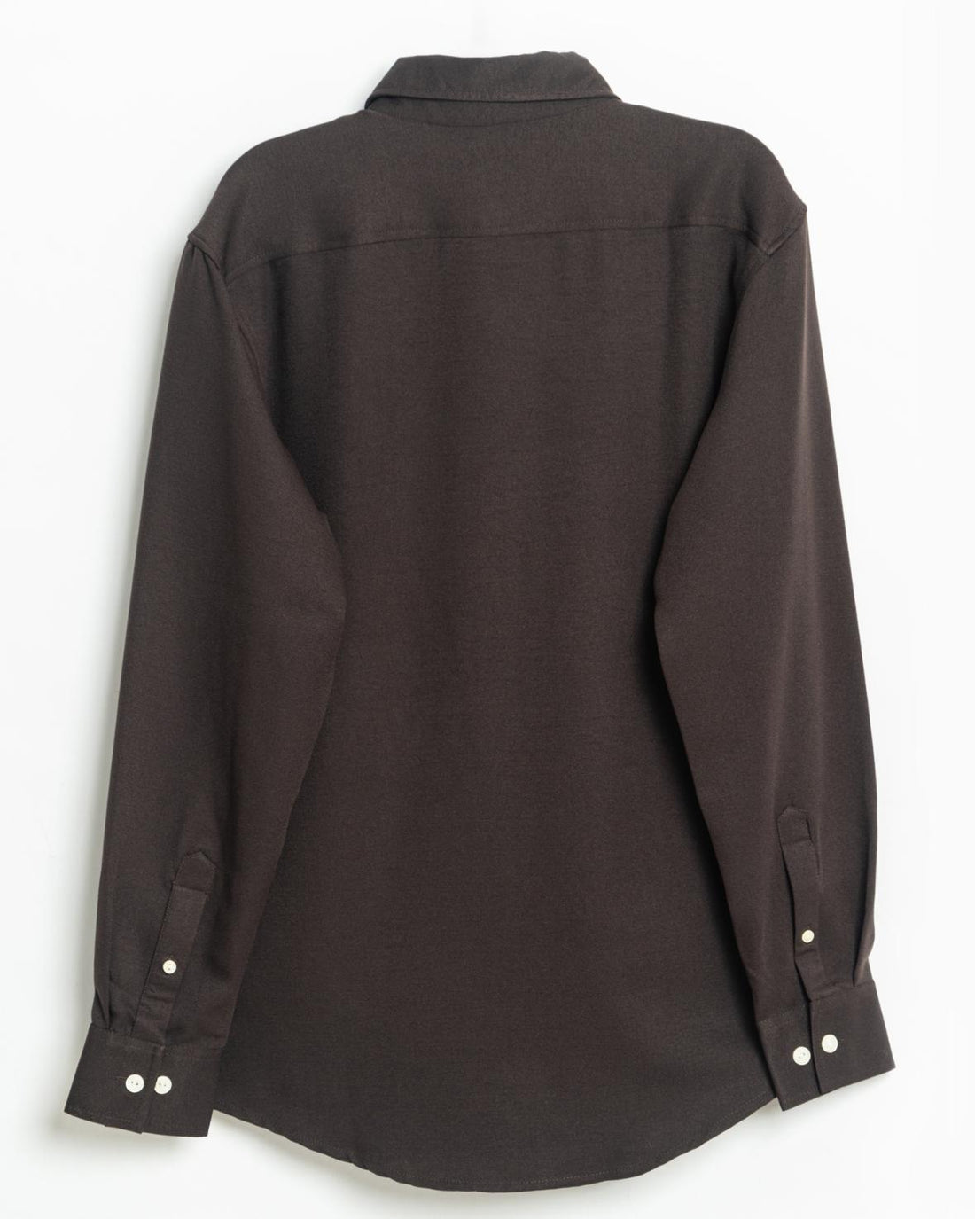 Dark Brown Textured  Crepe Shirt