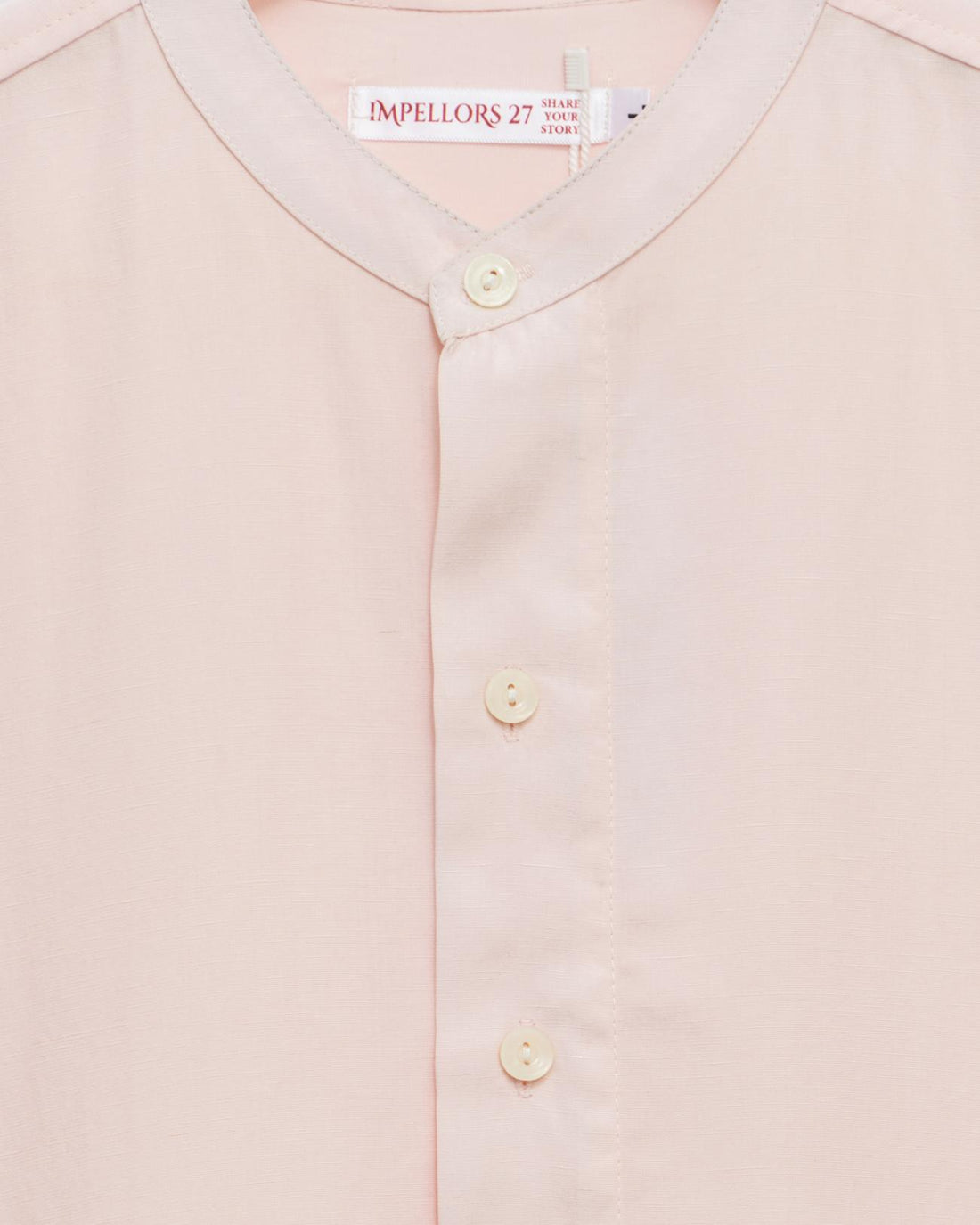 Soft Baby Pink Chinese Collar Shirt