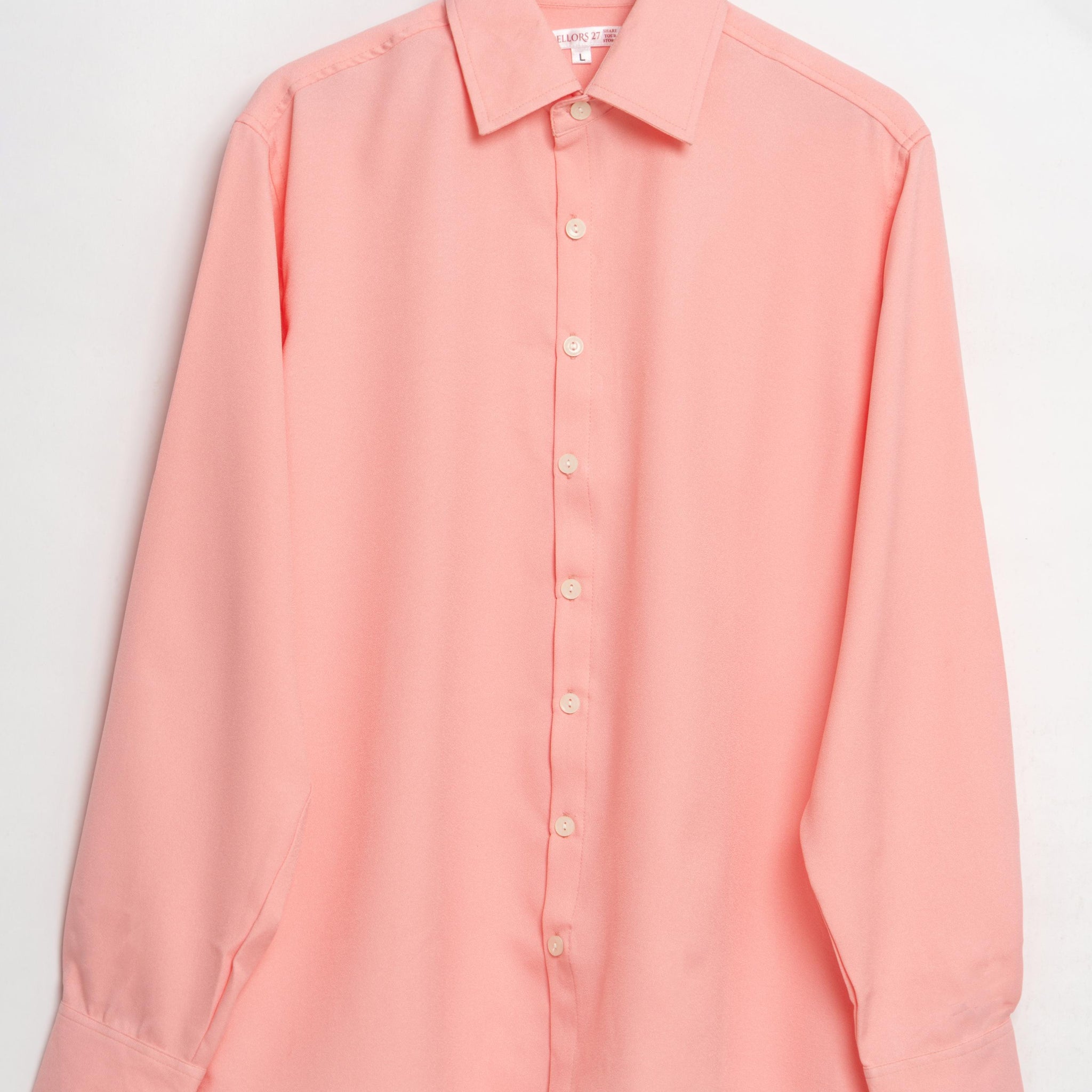 Pink Textured Crepe Shirt